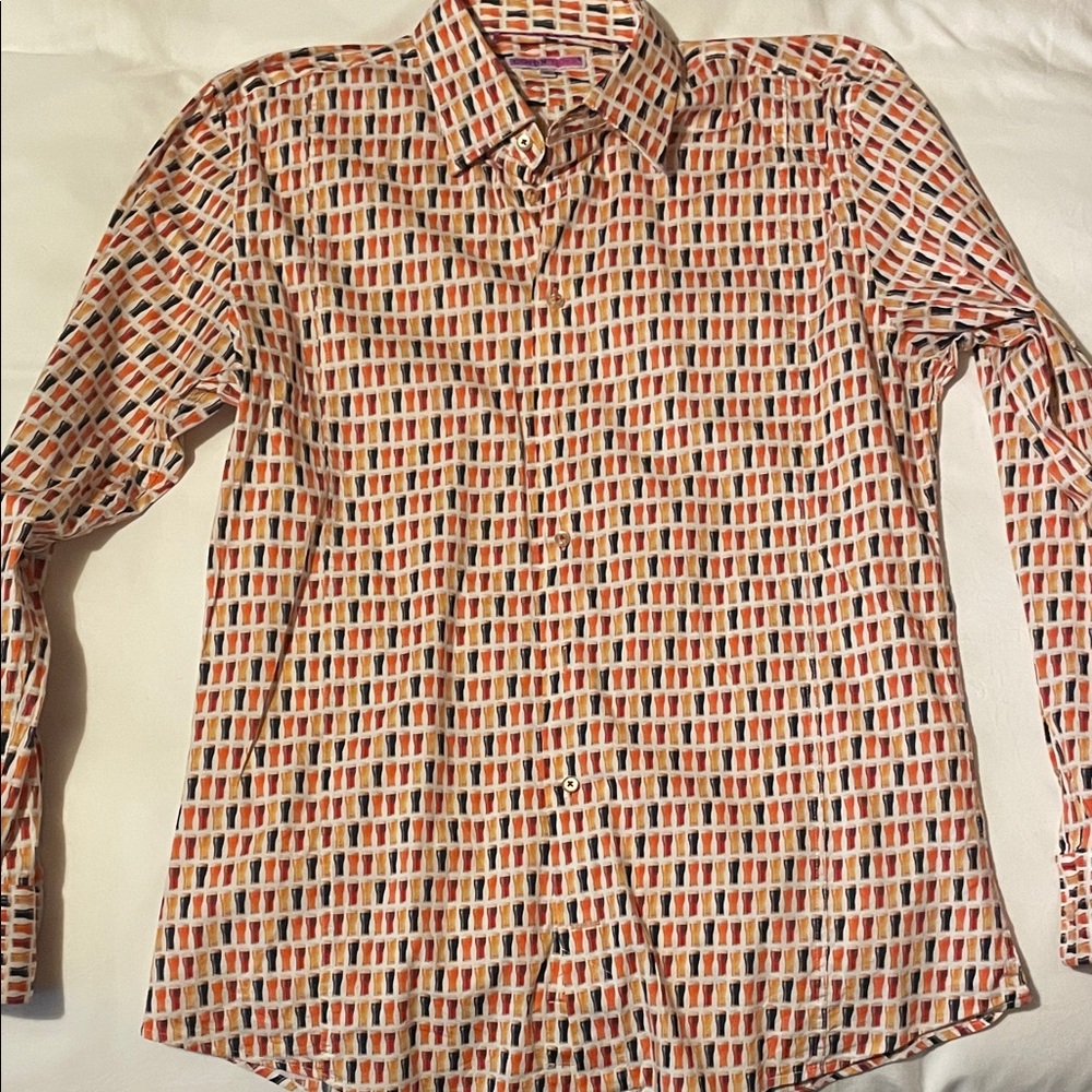 Coton Doux Men’s Dress Shirt – Beer Pints Print – Size 42 / 16.5